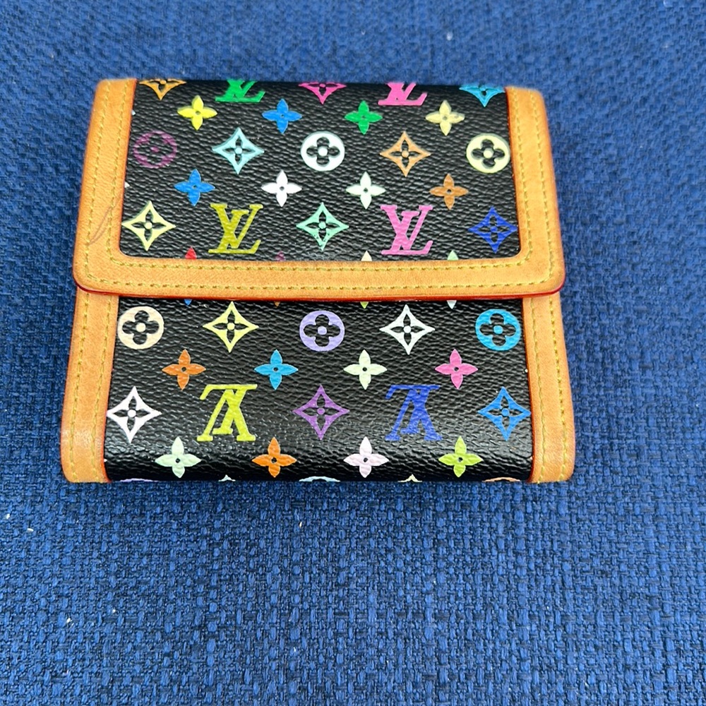 Black/Multi- Color Louis Vuitton Wallet